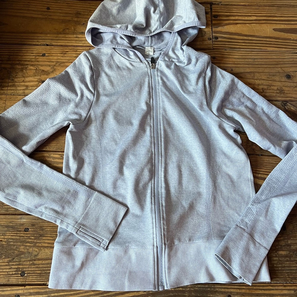 Light Lavender Zip-Up Hoodie